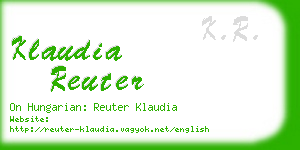 klaudia reuter business card